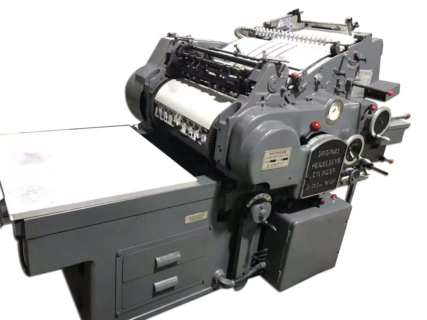 585型全自動海德堡圓壓平模切機、沖不干膠機